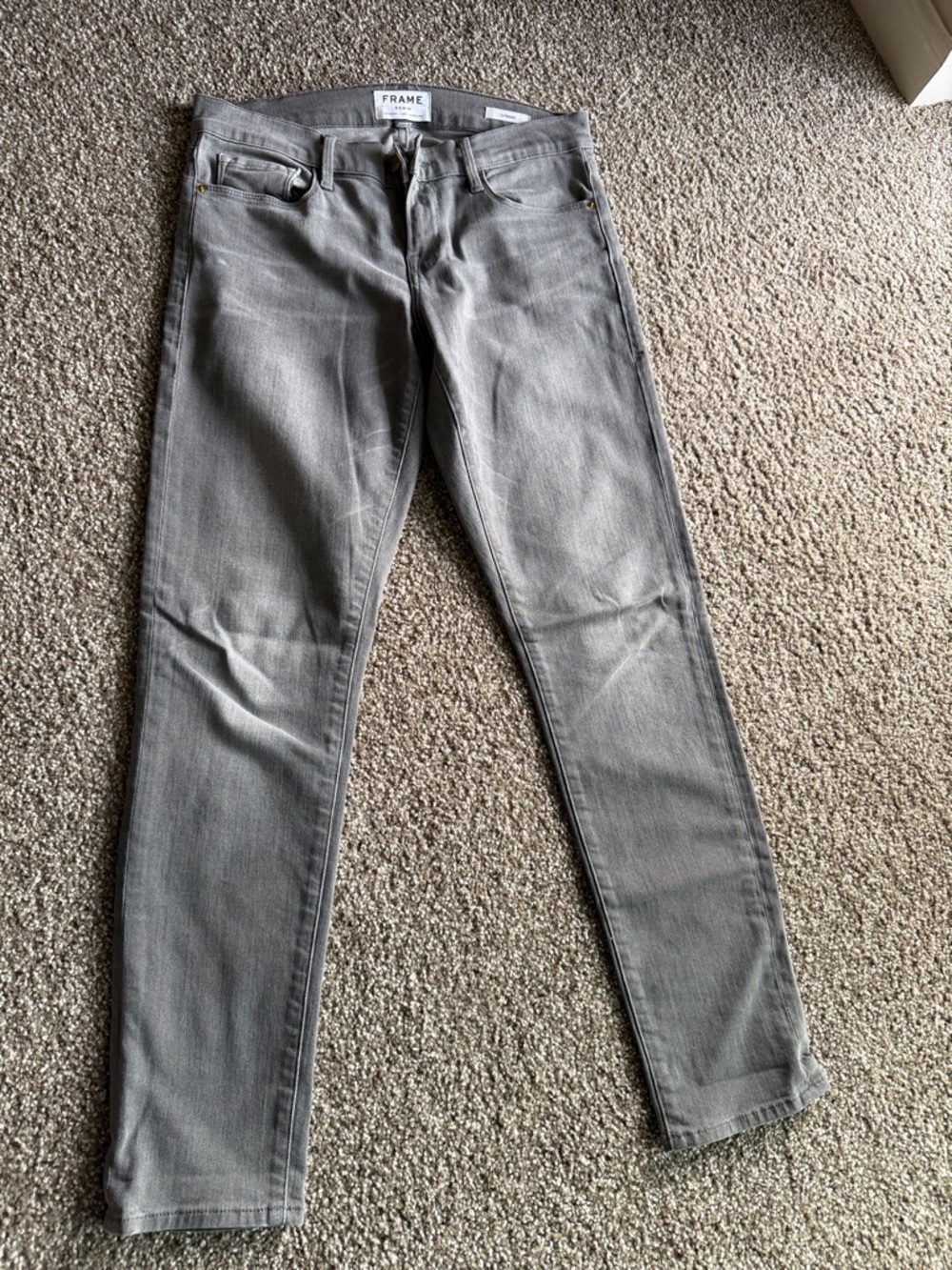 FRAME Denim Gray Skinny Jeans
